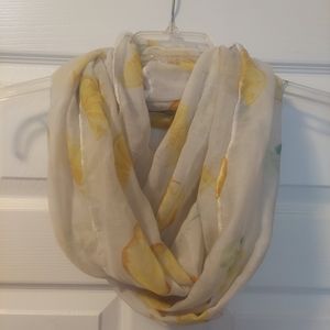 Cute lemon print infinity scarf.